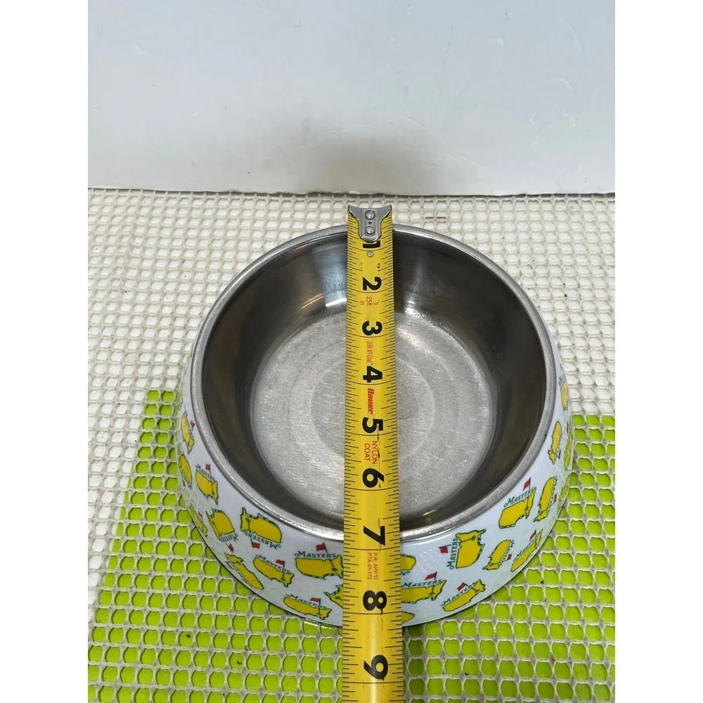 The Masters Tournament Pet Bowl Stainless Steel Melamine
